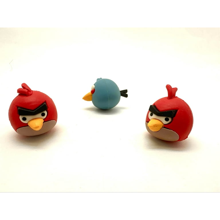 3pcs Set Angry Birds Assemble Erasers Like A Puzzle