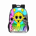 thumbnail image 1 of Sprunki 3pcs Set Backpack Cartoon School Bag with Lunch Bag Lightweight Travel Backpack, 1 of 5