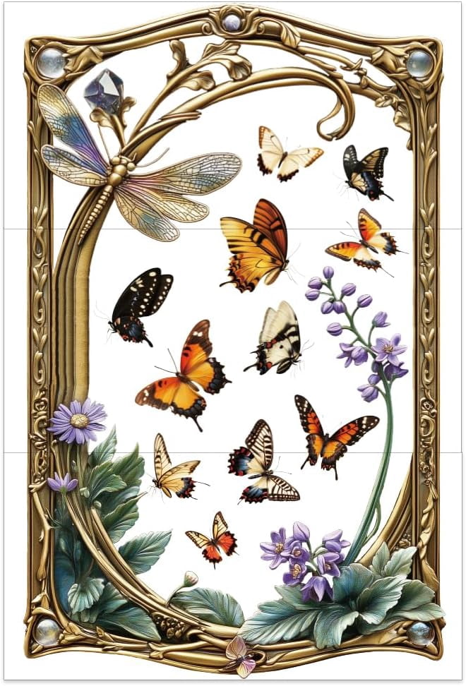 3pcs/Set Butterfly Rub on Transfers for DIY Furniture and Crafts 12x6 ...