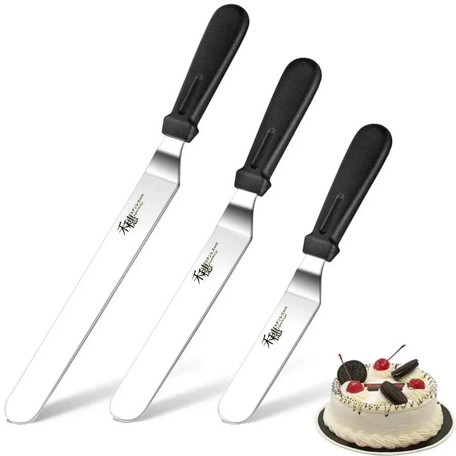 3pcs Set Cake Offset Spatula Stainless Steel Icing Spatula With PP 3pcs-set-cake-offset-spatula-stainless-steel-icing-spatula-with-pp