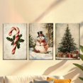 thumbnail image 1 of 3pcs/Set, Canvas Painting--Unframed, Candy Canes, Snowmen, Christmas Presents, Posters And Prints, Living Room, Office, Library, Bar, Cafe, Abstract Art, Perfect Birthday, Holiday Gift, Easter Egg,, 1 of 4