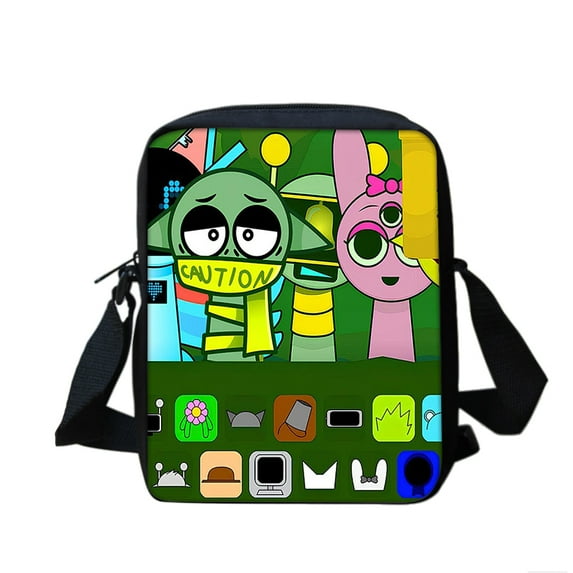 Cartoon Sprunki 3pcs Set Backpack School Bags Shoulder Bag Camping Book Bags Best Gift
