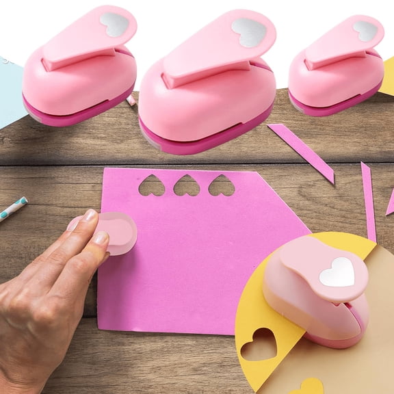 3pcs/Set Crafts Punch Set 8mm 15mm 25mm Paper Punches (Heart)