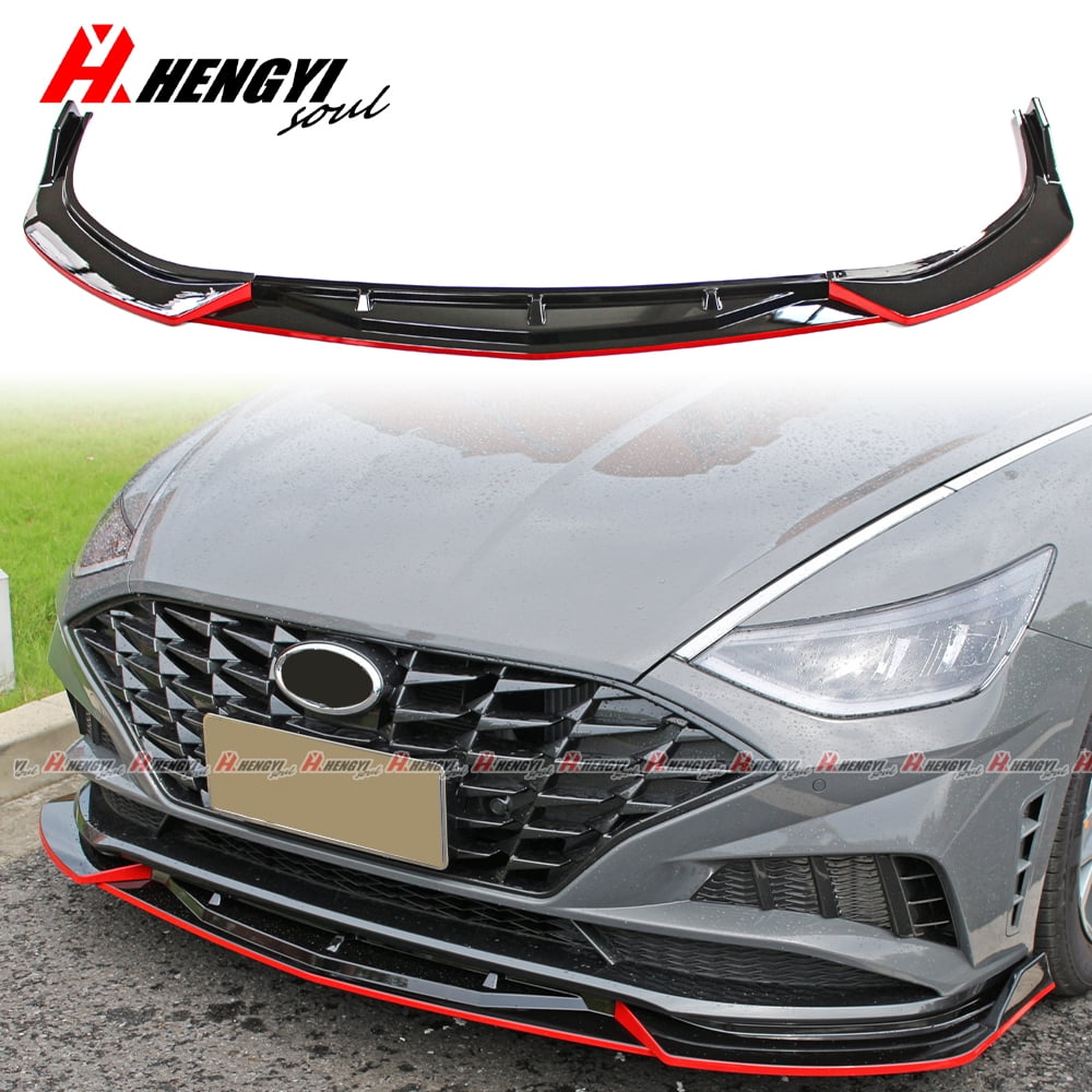 3pcs Durable ABS Front Bumper Lip Kit for Hyundai Sonata (2020-2023 ...