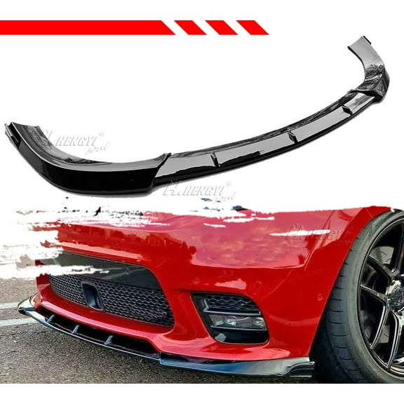 3pcs Set Front Bumper Lip for Jeep Grand Cherokee SRT 2014-2021, Front Spoiler Diffuser Front Splitter Lip Body Kit Spoiler, Gloss Black