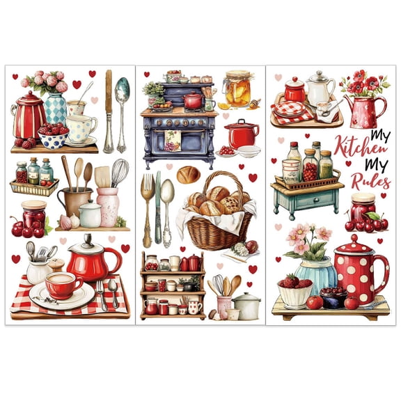 3pcs/Set Kitchen Rub on Transfers