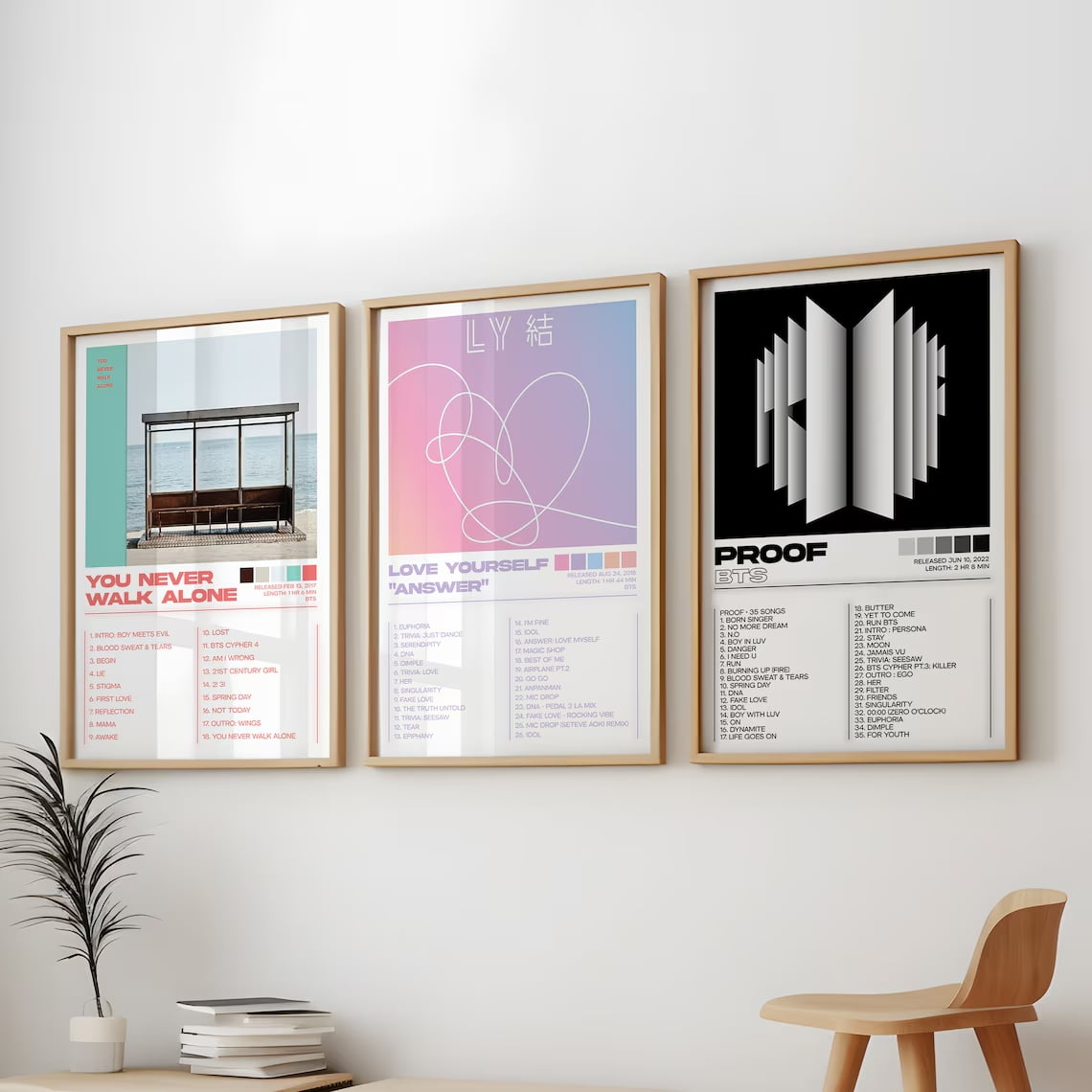 PetrichorArt Modern BTS Album Art Canvas Music and Rap Wall Decor 40" x ...