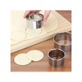 thumbnail image 1 of 3pcs Set Stainless Steel Round Dumpling Mold Cutter Cookies Cake Pastry Dough Cut, 1 of 4