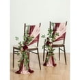 thumbnail image 1 of 3pcs/Set Wedding Chair Decorations Aisle Pew Artificial Flowers With 2Pcs 98.4in Hanging Chiffon Fabric Cream For Ceremony Reception Floral Faux Backdrop Rose Arrangement Party Outdoor Decor, Wedding, 1 of 10