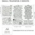 thumbnail image 1 of 3pcs/Set Word Rub on Transfers 6x12 inch Handwritten Text Decals French Decor Transfer Stickers Rub on Decals, 1 of 6