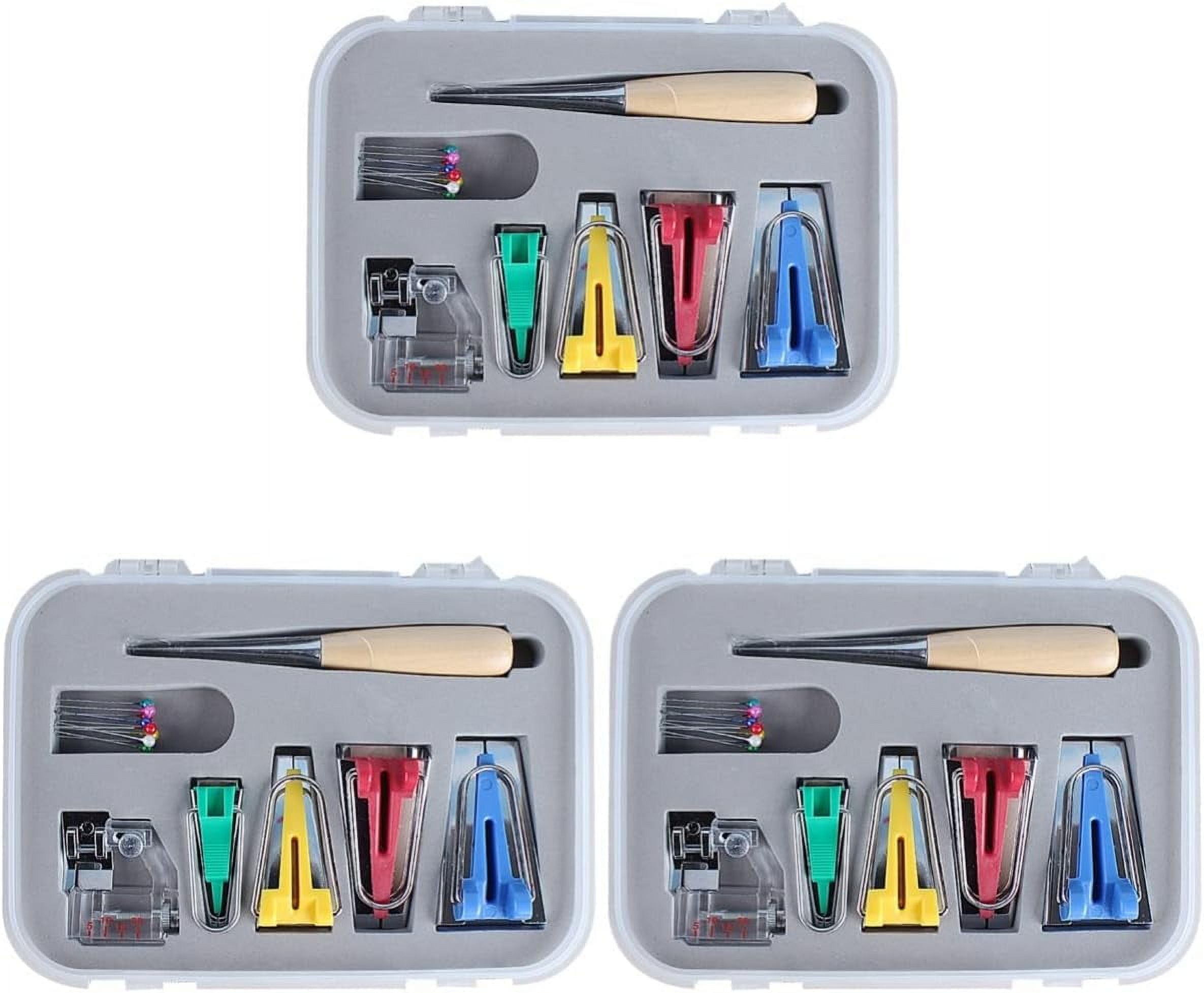 3pcs Sewing Machine Kit Crafting Tape Sewing Tape Maker Bias Tape Sizes ...