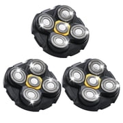 3pcs Shaver Replacement Heads Compatible with Microtouch Titanium Head Shaver, for Bald Men