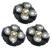 3pcs Shaver Replacement Heads Compatible with Microtouch Titanium Head Shaver, for Bald Men