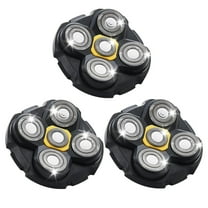 3pcs Shaver Replacement Heads Compatible with Microtouch Titanium Head Shaver, for Bald Men