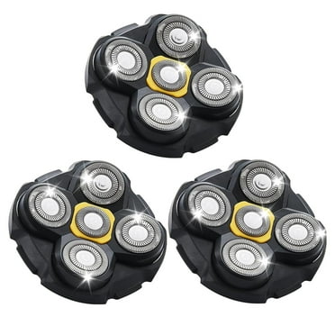 3pcs Shaver Replacement Heads Compatible with Microtouch Titanium Head Shaver, for Bald Men