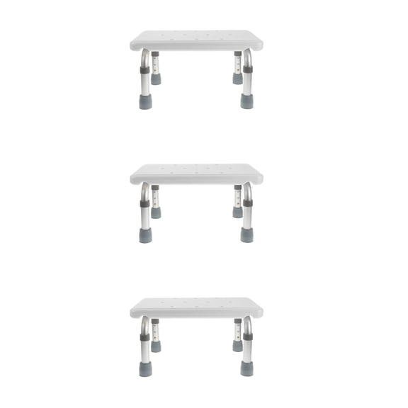 LIOOBO  Shower Chair, Non-Slip, Wear-Resistant, 200Kg Capacity, White, for Home Use 3Pcs