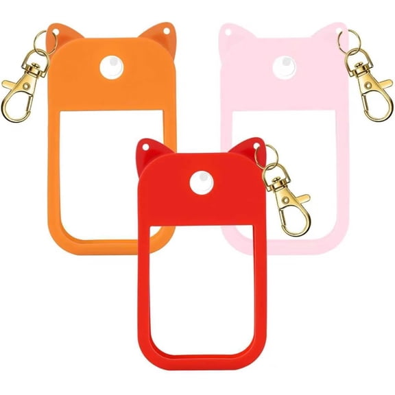 3pcs Silicone Roller Bottle Holder Sleeve Essential Oil Bottle Protect Case Anti Slip, Orange+Red+Pink