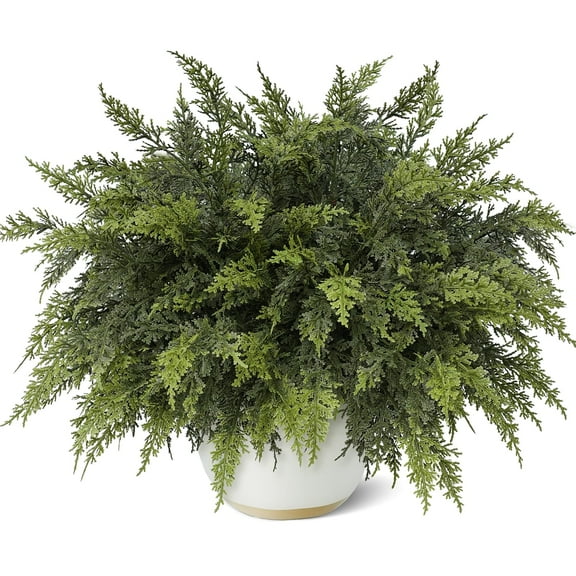 3pcs Simulated Christmas Cedar Branches Soft Glue Feel Simulated Green Plants Christmas Home Garden Decoration