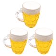 thumbnail image 1 of 3pcs Simulation Beer Glass Cake Decoration Father's Day Cake Accessories Yellow, 1 of 5