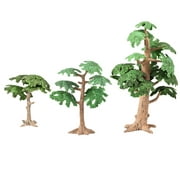 3pcs Simulation Plant Decors Artificial Cypress Props Fake Pine Plants (Green)