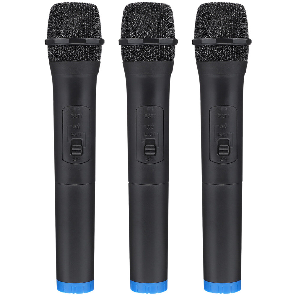 3pcs Singing Practice Host Training Mic Prop Faux Microphone Model For 