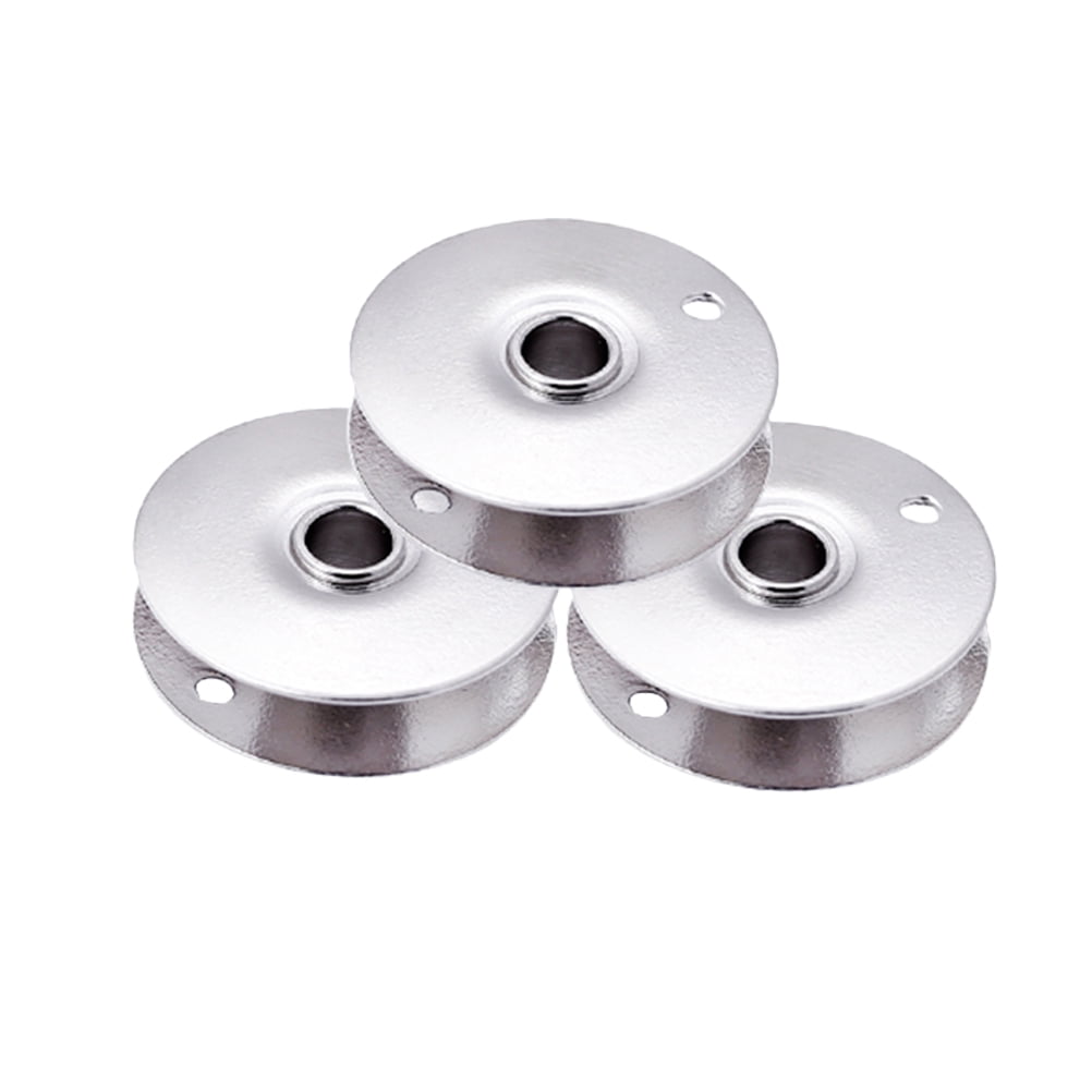 MECCANIXITY 25-Pack Metal Sewing Machine Bobbins With Case - Silver, Standard Size For Most Machines