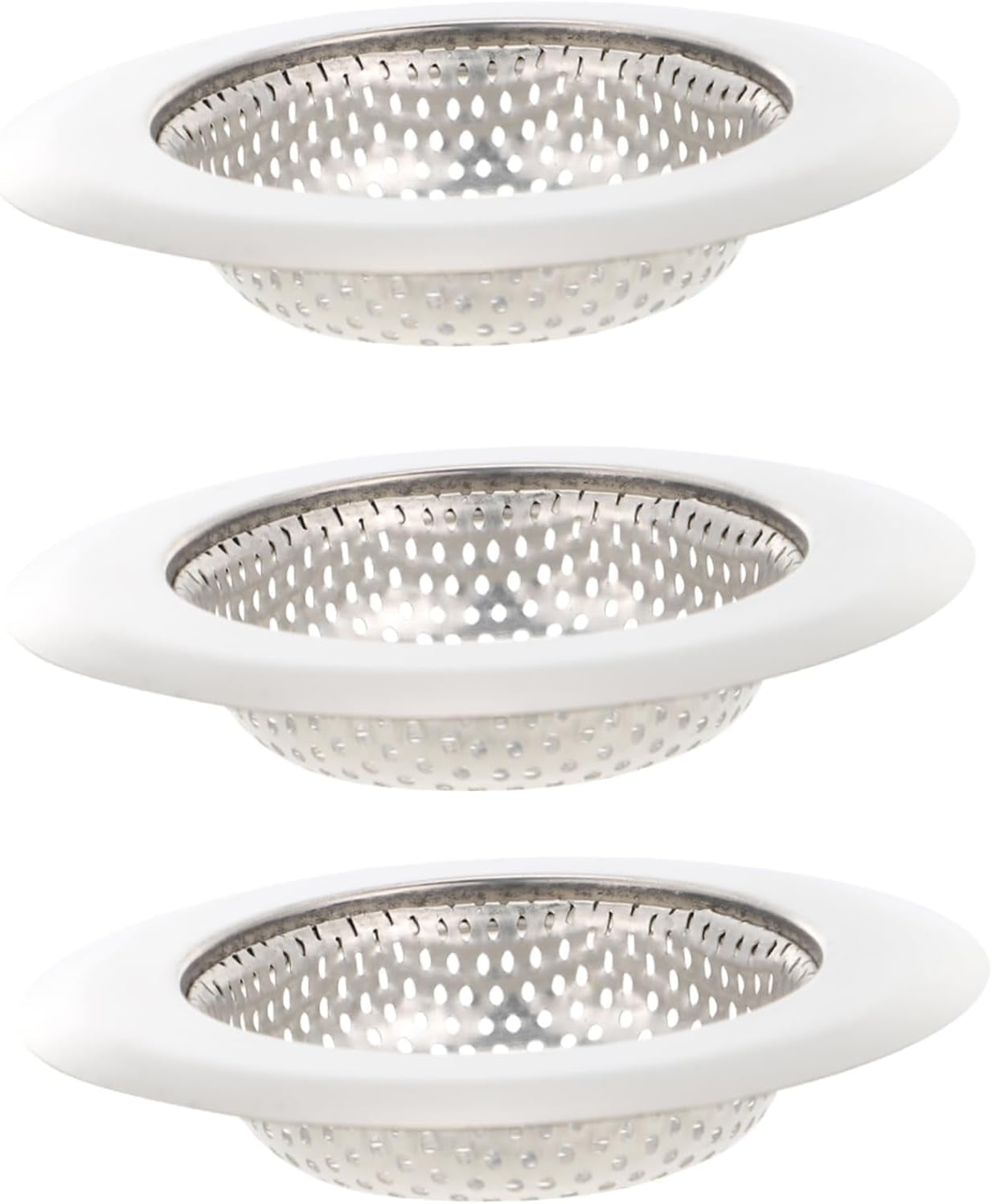 3pcs Sink Filter Stainless Steel Colander Strainer Bath Sink Bathtub ...