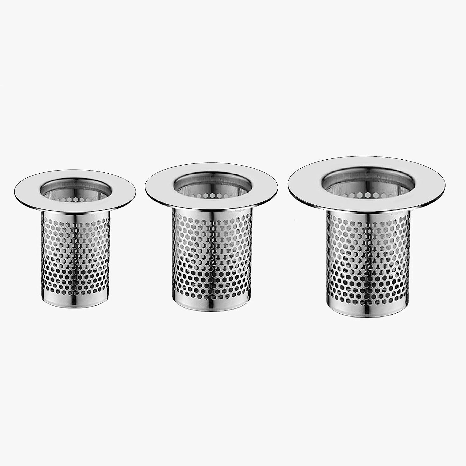 3pcs Sink Mesh Strainers Shower Drain Strainers Small Sink Drain Hair