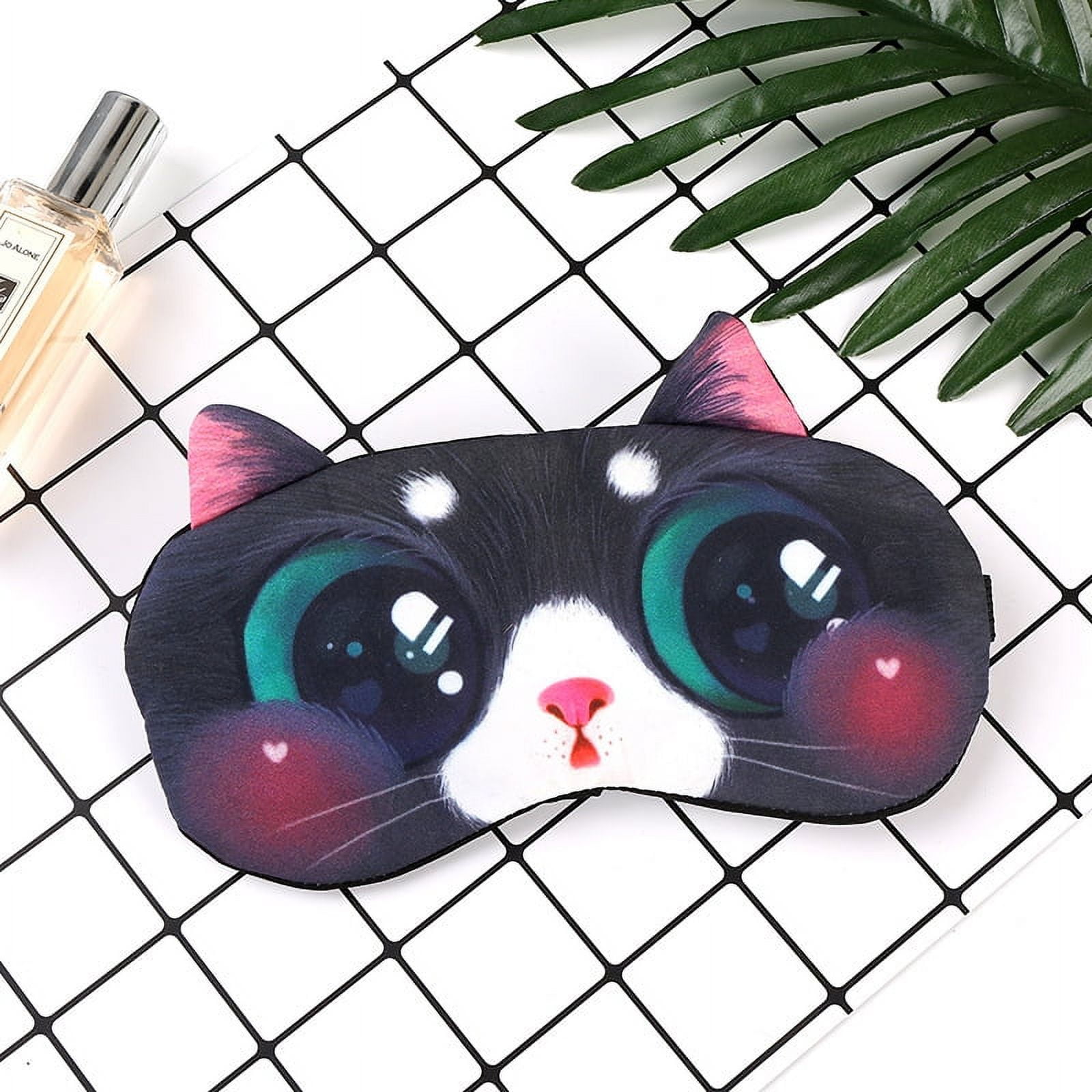3pcs Sleeping Eye Mask Cat Pattern Eye Mask Sleeping Night Mask Eye