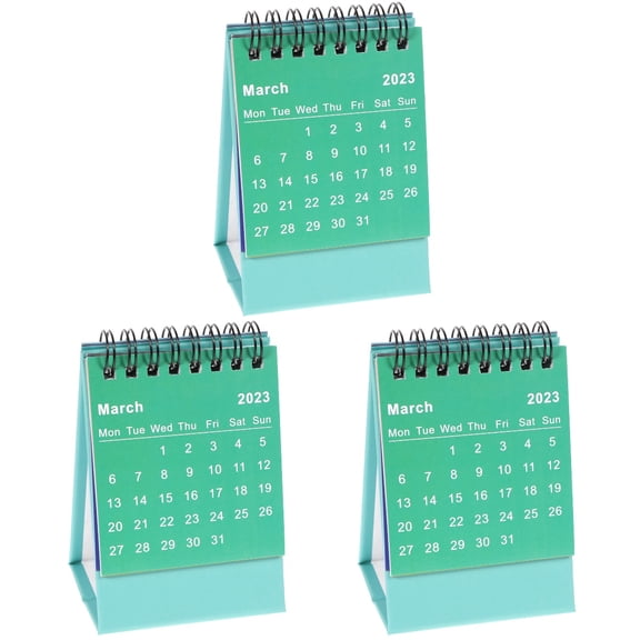 CIMAXIC Green Desk Calendar Daily Planner with Memo Space for Home and Office Use - 3 Pack Practical Organizers