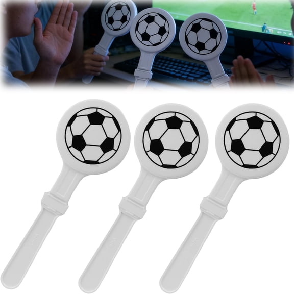 3pcs Soccer Ball Clapper Soccer Hand Clappers Noise Makers Soccer Noise Makers for Games Cheer Noisemakers for Classroom Party Sporting Events