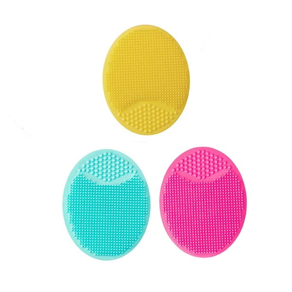 3pcs Soft Silicone Facial Cleansing Brush Pad Exfoliator Scrub Scrubby for Massage Pore Blackhead Removing Exfoliating-Unique Cool Fun Christmas Gift Present for Girl Sister Best Friend Women