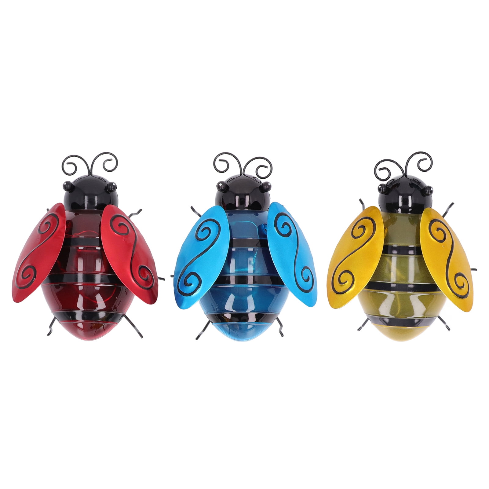 3pcs Solar Bee Lights Cute Innovative Iron Art Solar Powered Bee Lights