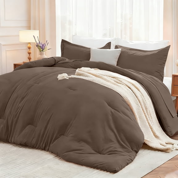 3pcs Solid Color Comforter Set,KING, 1 Comforter & 2 Pillowcases, Soft, Lightweight & Breathable, Hypoallergenic, Ultra-Soft Fluffy Fiber Filling, Cool Bedding, Family Gift Set.