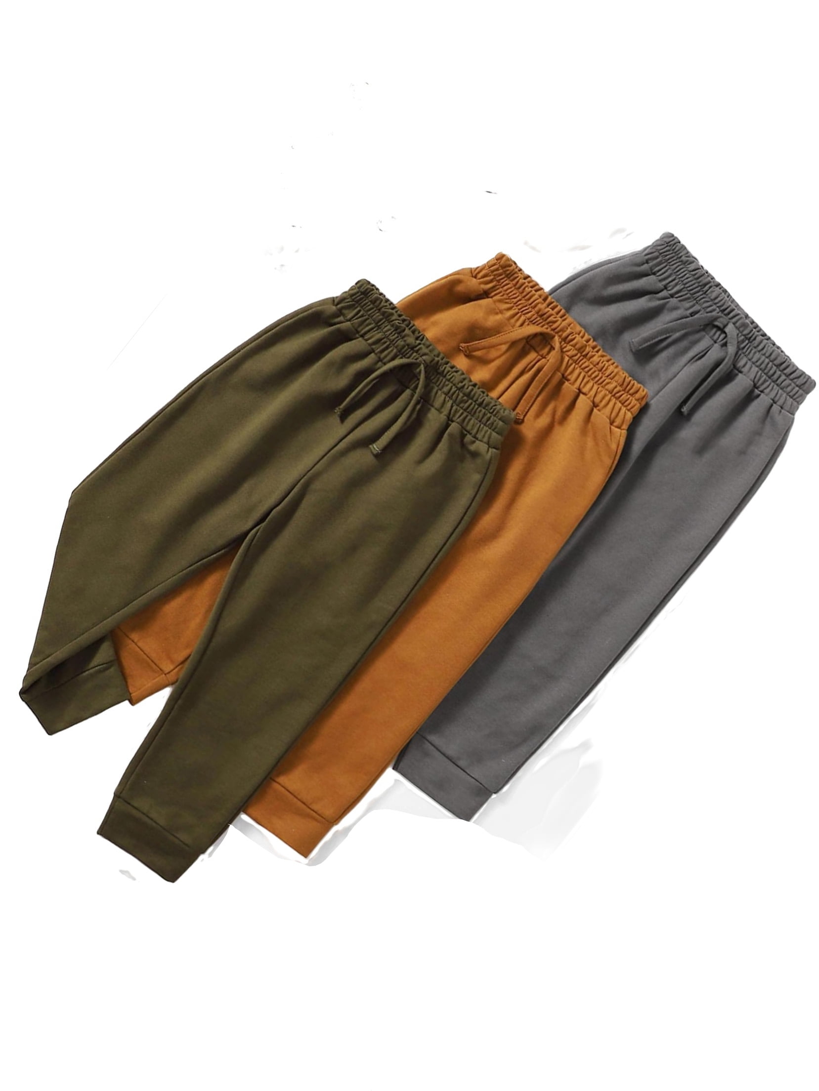 3pcs Solid Multicolor Toddler Boy Sweatpants ( Boy's)