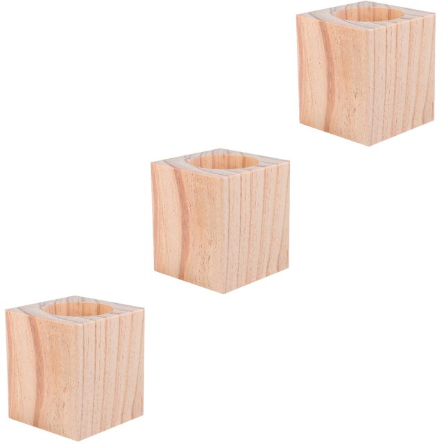 3pcs Solid Wood Round Table Lifts Furniture Leg Riser Lifters (Increase