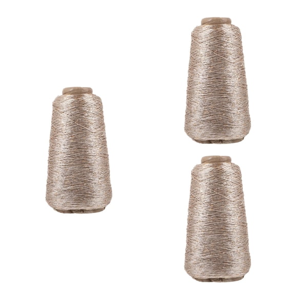 LIOOBO Golden Cotton Yarn by  for Crochet and Knitting Projects 3Pcs