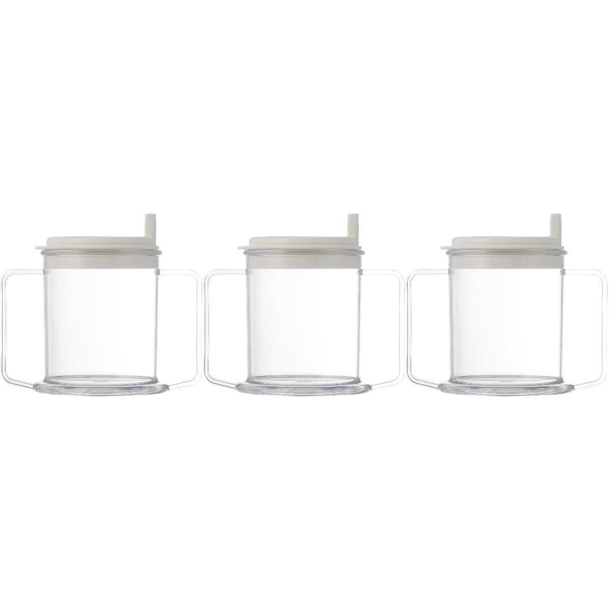 3pcs Spillproof Adult Sippy Cup with Handles, Independence Sip Cups for Adults