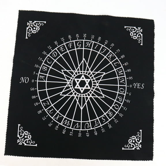 3pcs Square Altar Cloth Pentagram Witchcraft Supplies Tarot Spread Table Top Cloth Wiccan Square Spiritual Sacred Cloth Black 300x300mm