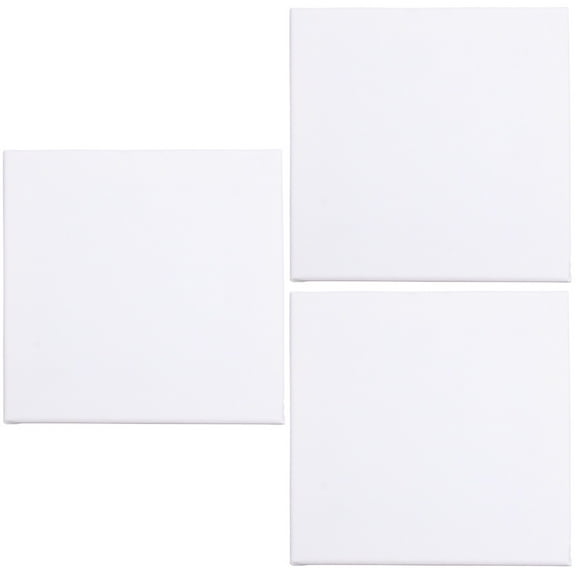 3pcs Square Shape Blank Oil Painting Picture Frame Custom Solid Wood Painting Frame 20X20CM (White)