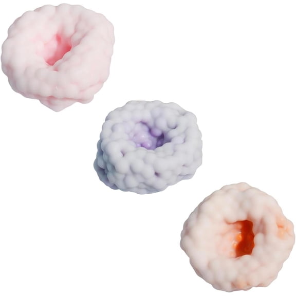 3pcs Squeeze Toys Moldable Stretchy Fidget Sensory Cloud Donut Soft TPR Calming Stress Relief Toys for Classroom Therapy ADHD Autism Relief