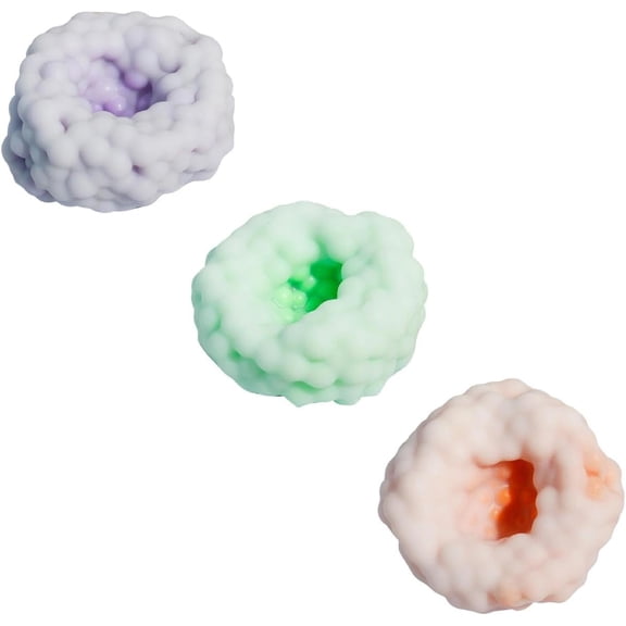 3pcs Squeeze Toys Moldable Stretchy Fidget Sensory Cloud Donut Soft TPR Calming Stress Relief Toys for Classroom Therapy ADHD Autism Relief