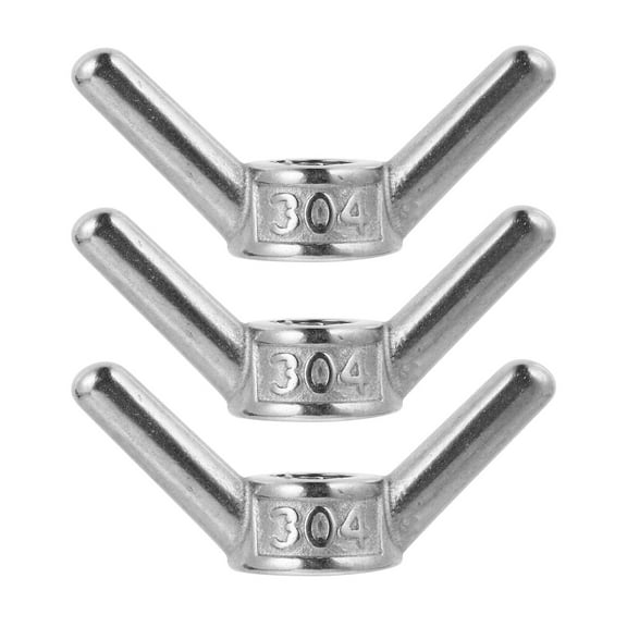 3pcs Stainless Steel Butterflies Nut Anti Skid M10 Wing Nuts Fasteners