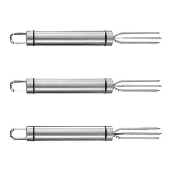 3pcs Stainless Steel Corn Forks With Ergonomic NonSlip Handles Picnic