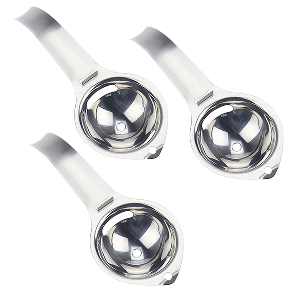 3pcs Stainless Steel Egg Separator Extractor Whites Yolk Filter Egg Divider Sieve with Handle