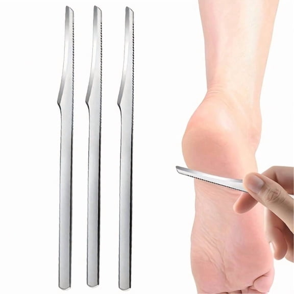 3pcs Stainless Steel Foot File Tool, Professional Foot Scraper Dead Skin Remover