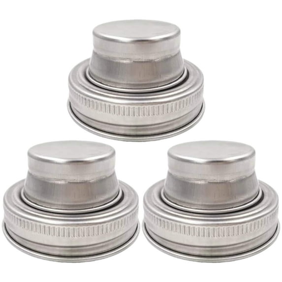 3pcs Stainless Steel Mason Jar Shaker Lid for Spices Sugar Salt Peppers Cocktail