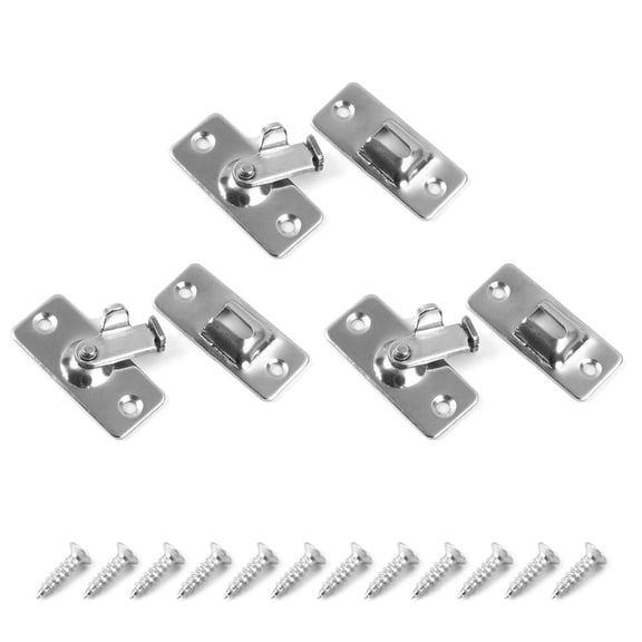 3pcs Stainless Steel Small Slide Bolt Lock 90 Degree Latches for Door and Window with Easy Installation Designs