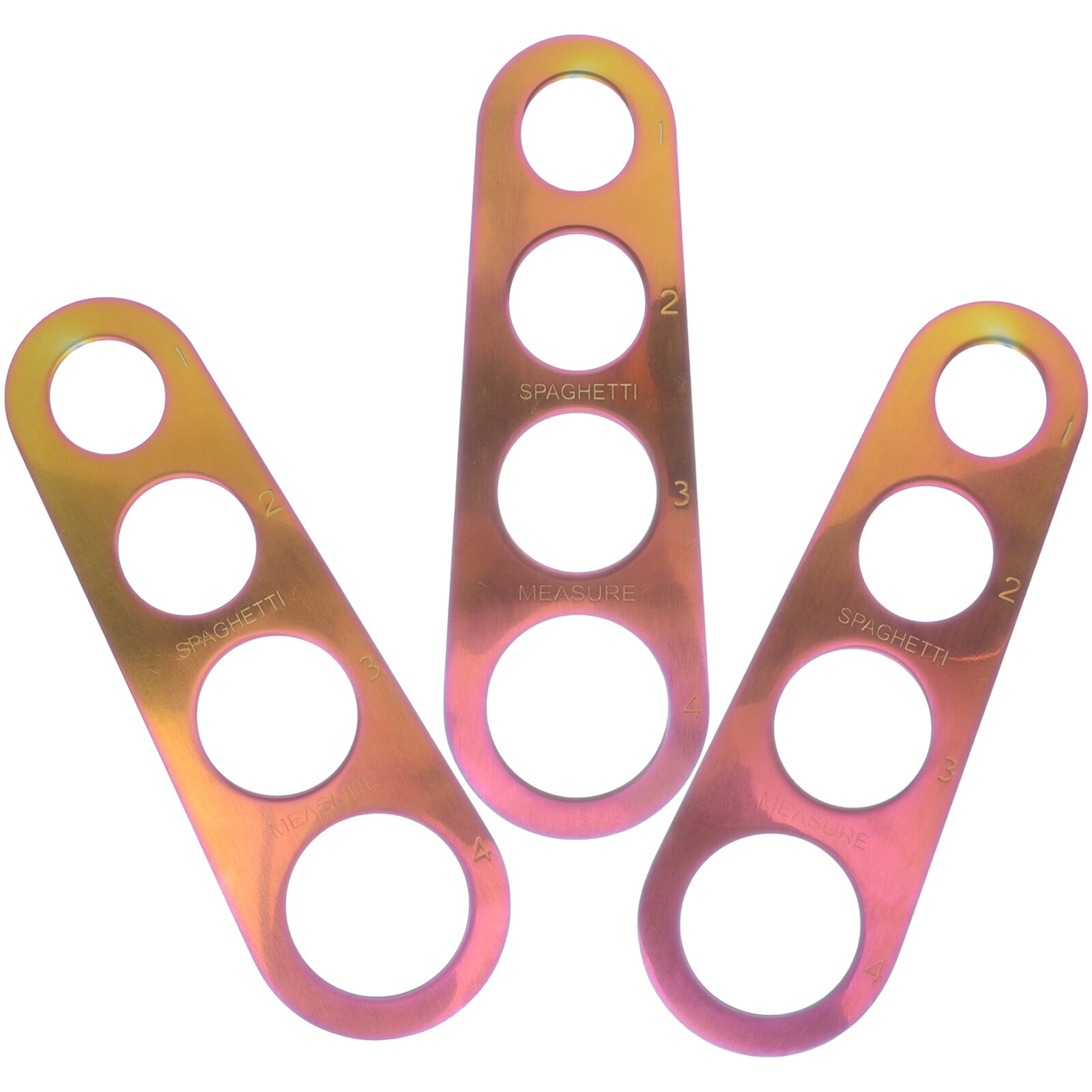 3pcs Stainless Steel Spaghetti Measuring Noodles Tool 4 Holes Noodle