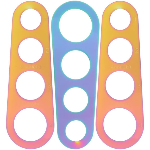 3pcs Stainless Steel Spaghetti Measuring Noodles Tool 4 Holes Noodle Measure Tool